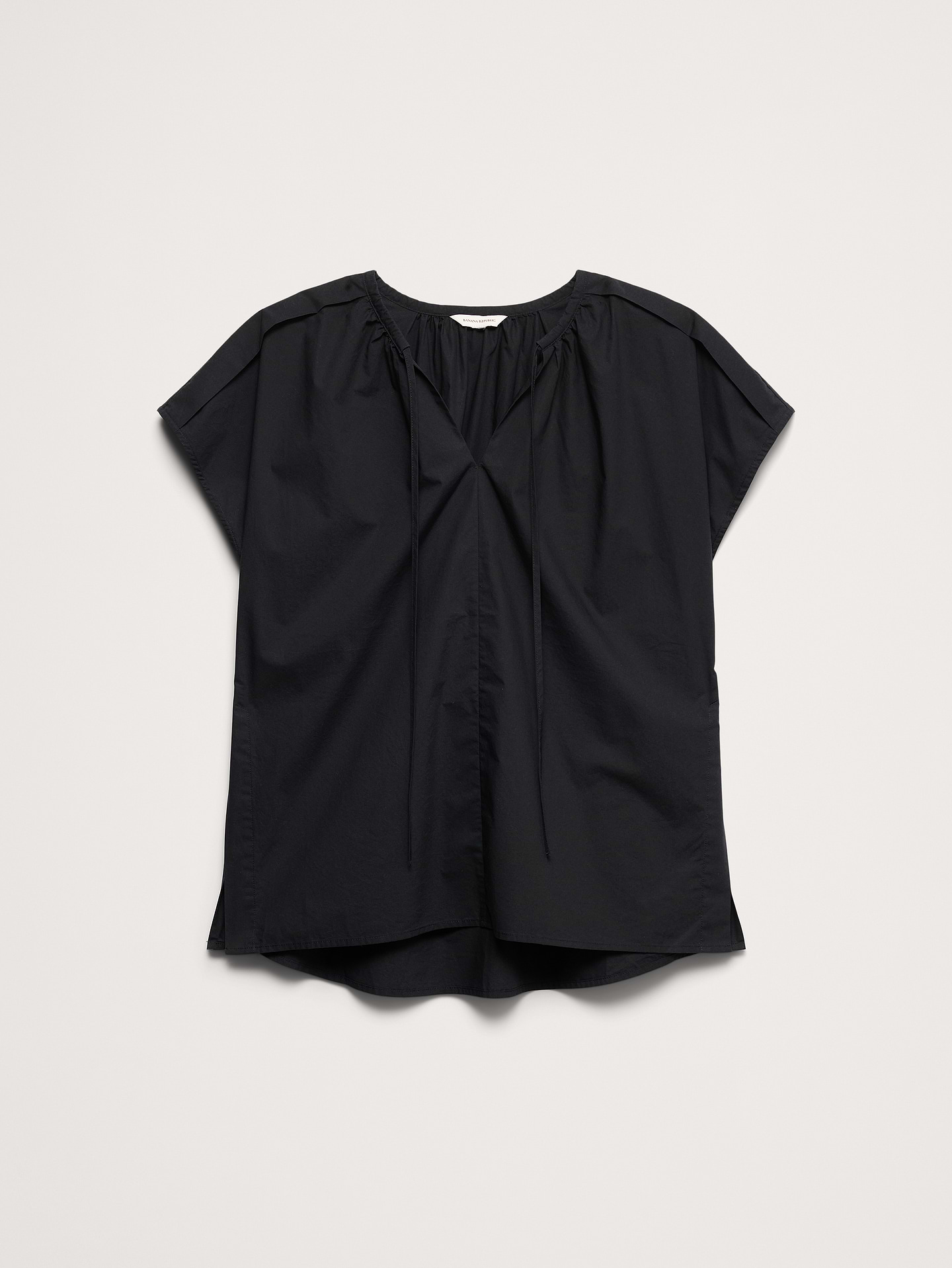 Image number 7 showing, Cotton Poplin Split-Neck Tunic