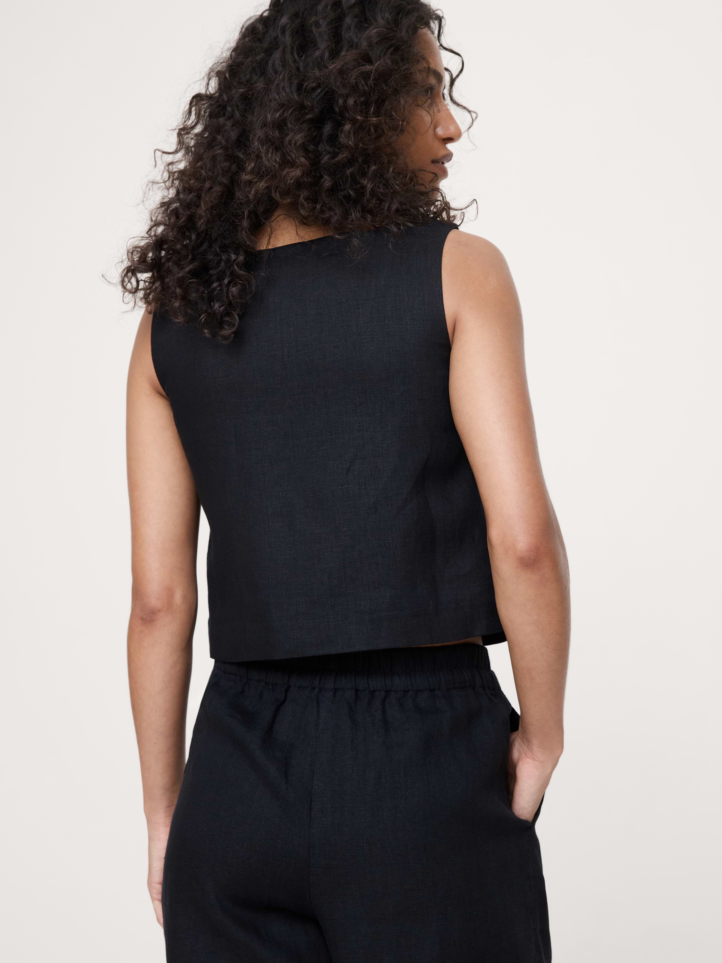 Image number 8 showing, Linen Button-Front Tank