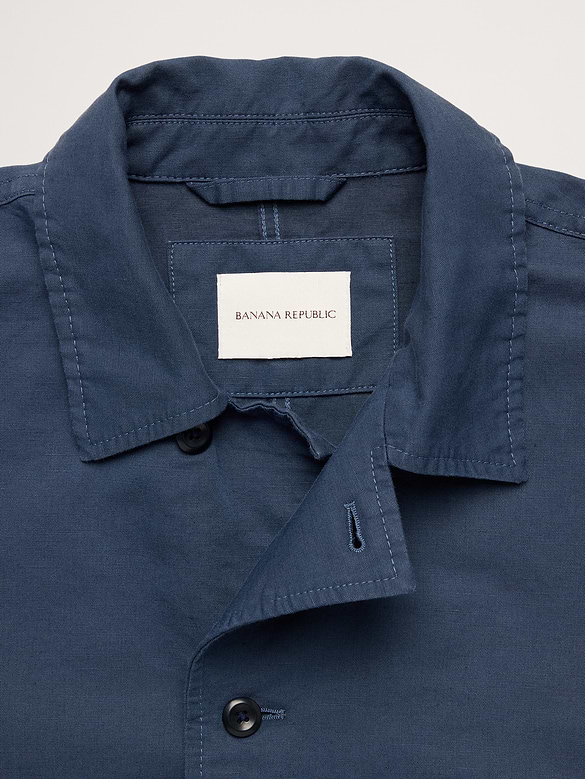Italian Linen-Cotton Shirt Jacket