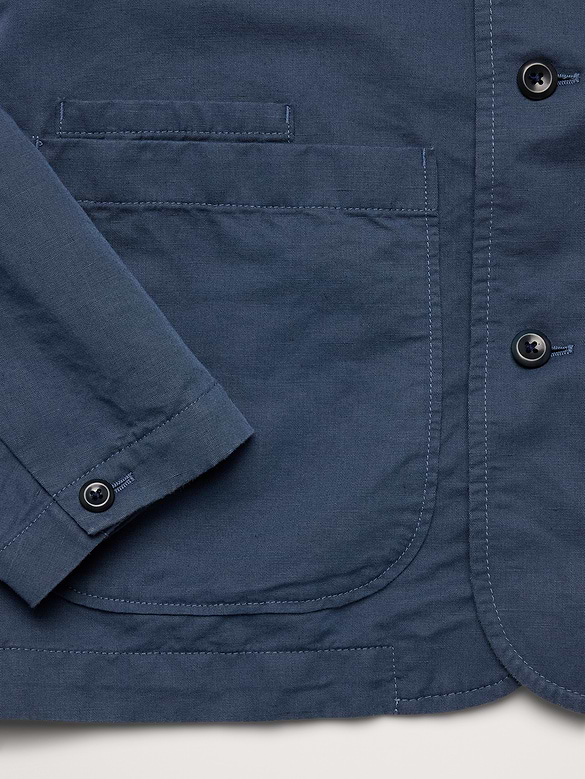Italian Linen-Cotton Shirt Jacket