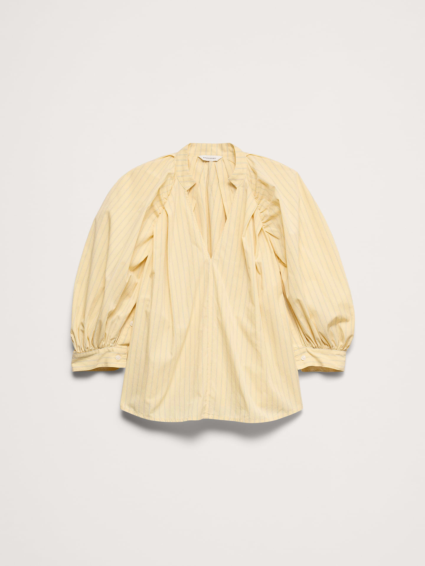 Image number 4 showing, Cotton Poplin Split-Neck Top