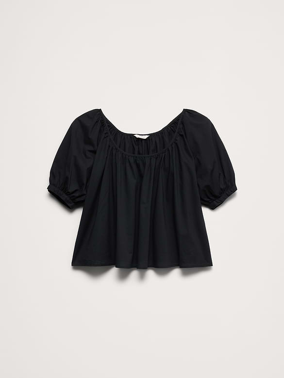 Breezy Cotton Scoop-Neck Top