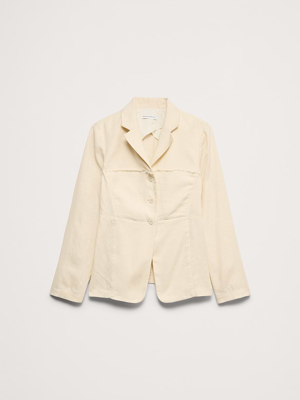Fringe Linen Blazer
