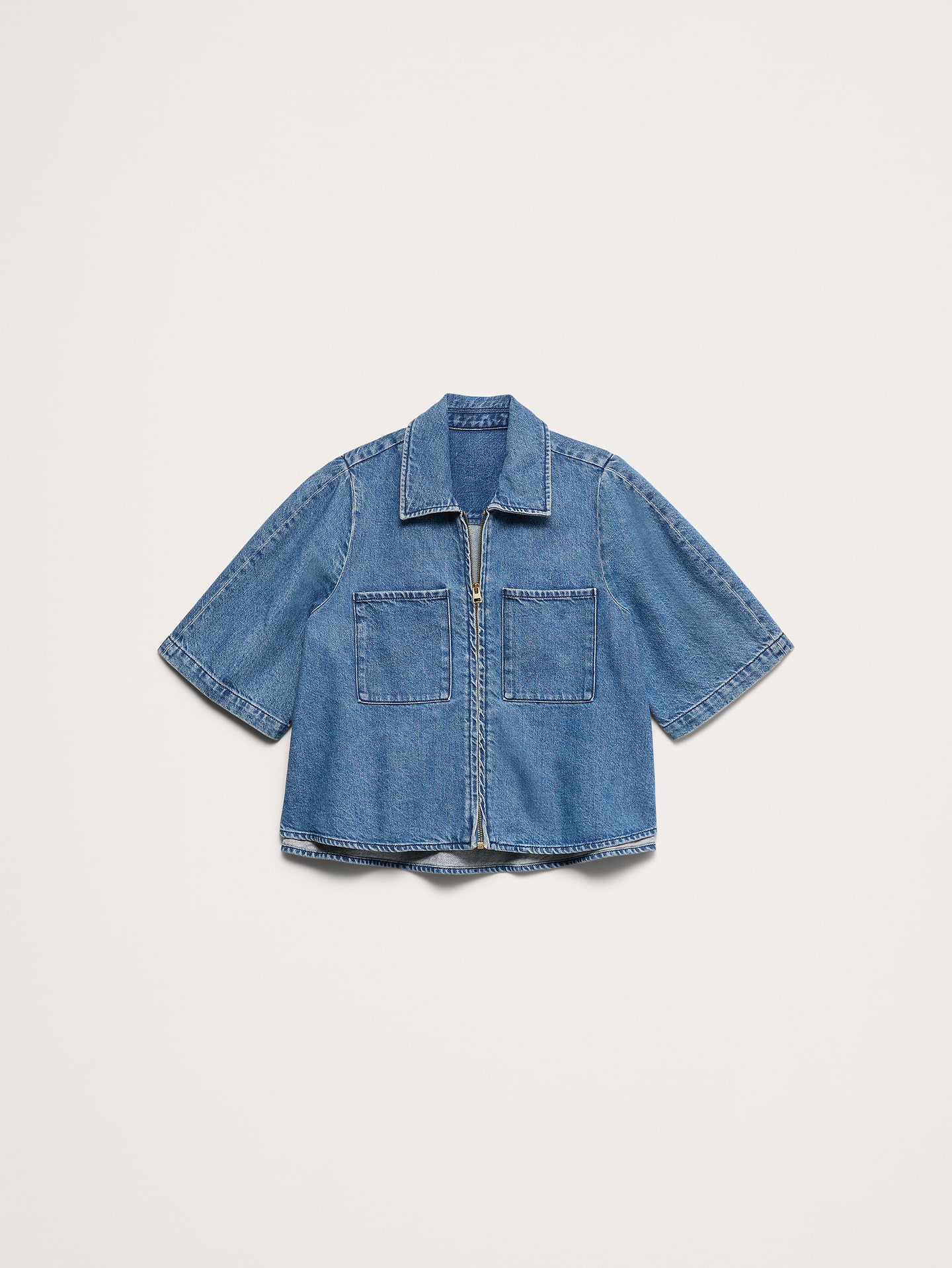 Image number 5 showing, Denim Flare-Sleeve Jacket