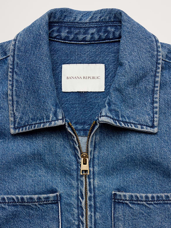 Denim Flare-Sleeve Jacket