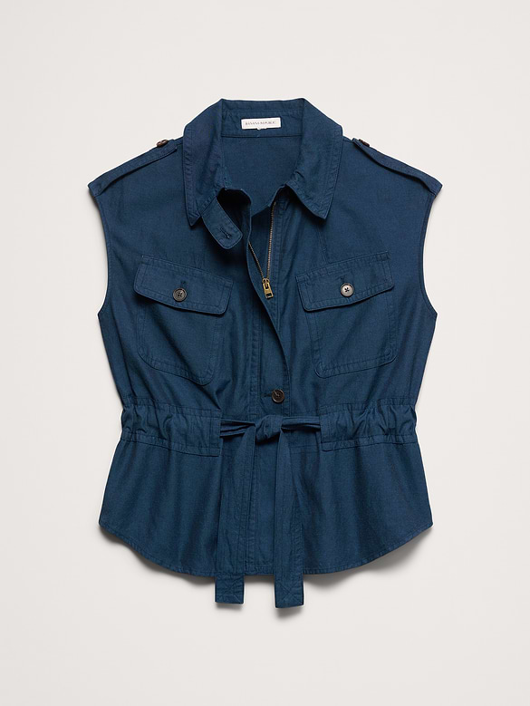 Veste utilitaire en TENCEL™, coton et lin