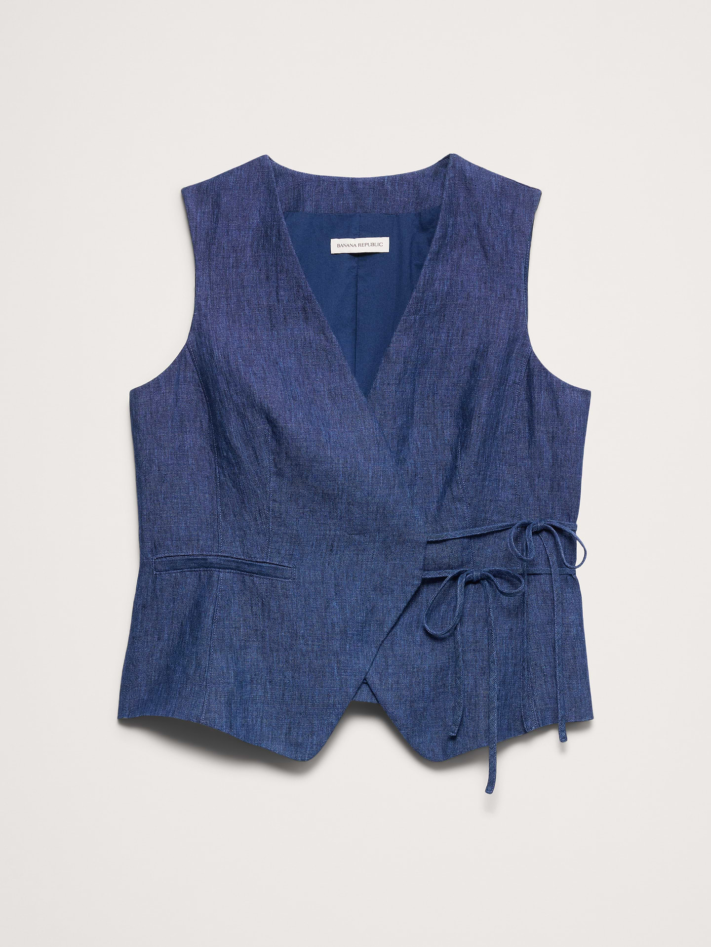 Image number 5 showing, Linen Wrap Vest