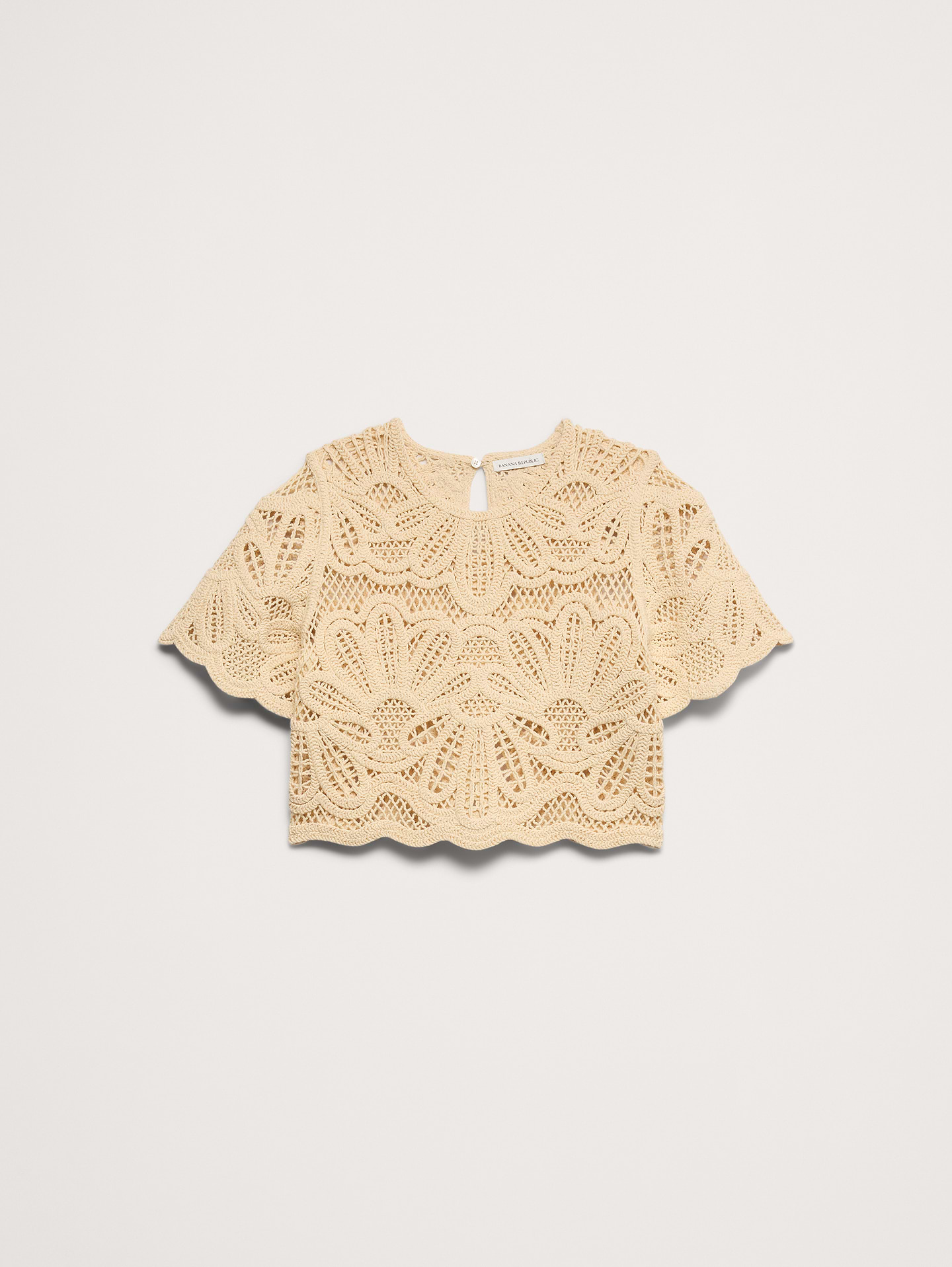 L'image numéro 5 présente Haut à dentelle crochetée
