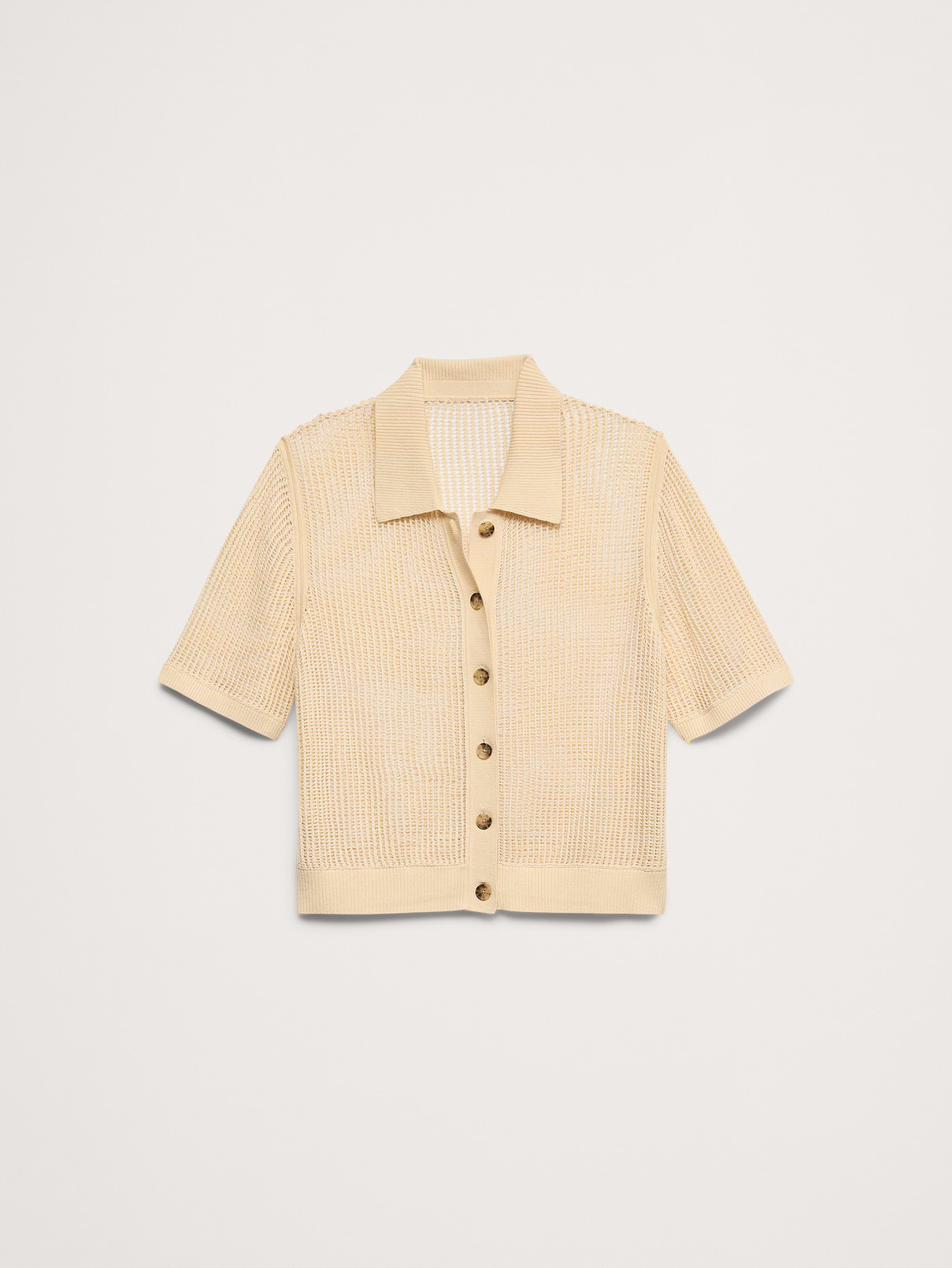 L'image numéro 4 présente Cardigan polo à mailles