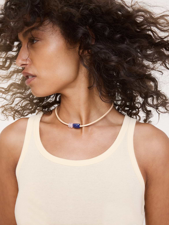 Collier cordon avec lapis-lazuli