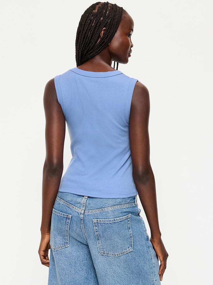Image number 2 showing, Snug Crop V-Neck Tank Top
