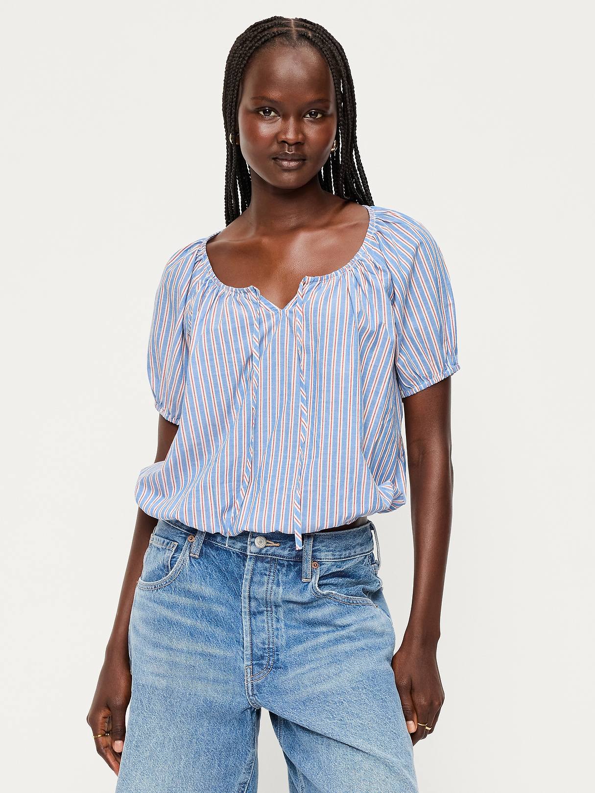 Short-Sleeve Bubble Top | Old Navy