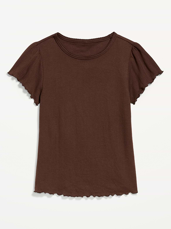 Lettuce-Edge Pointelle Top