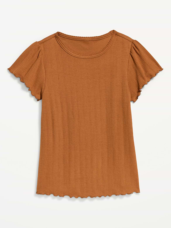 Lettuce-Edge Pointelle Top