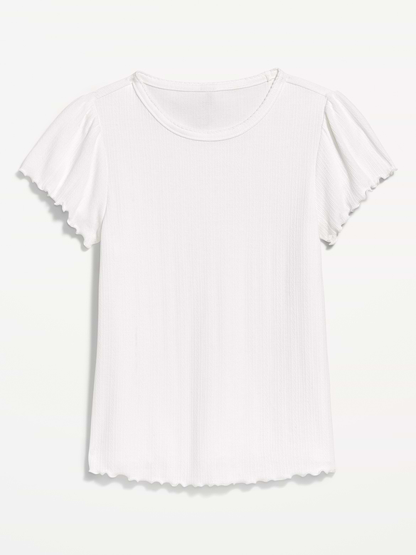 Lettuce-Edge Pointelle Top