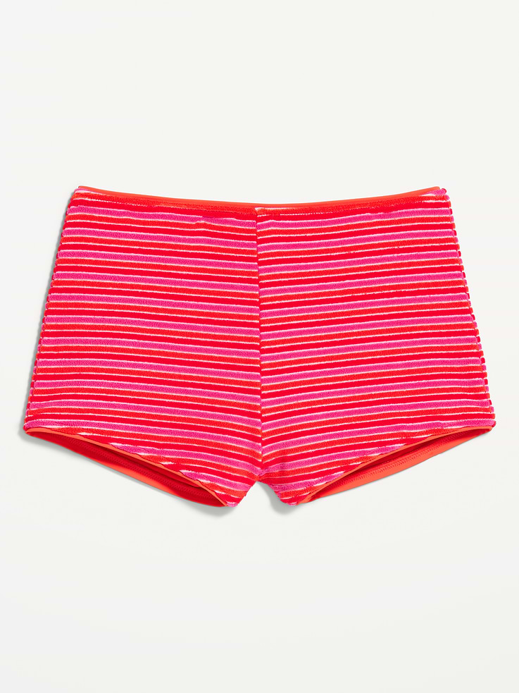 Image 4 of 9, High-Waisted Shortie Swim Bottoms