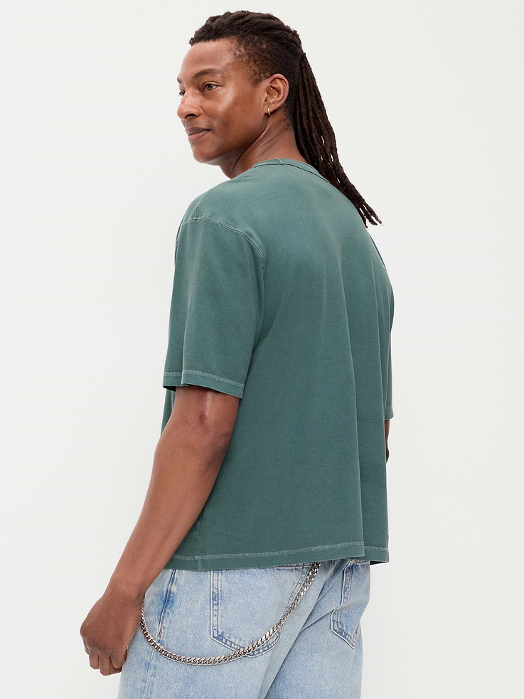 Image number 2 showing, Garment-Dyed Heavyweight Cropped T-Shirt