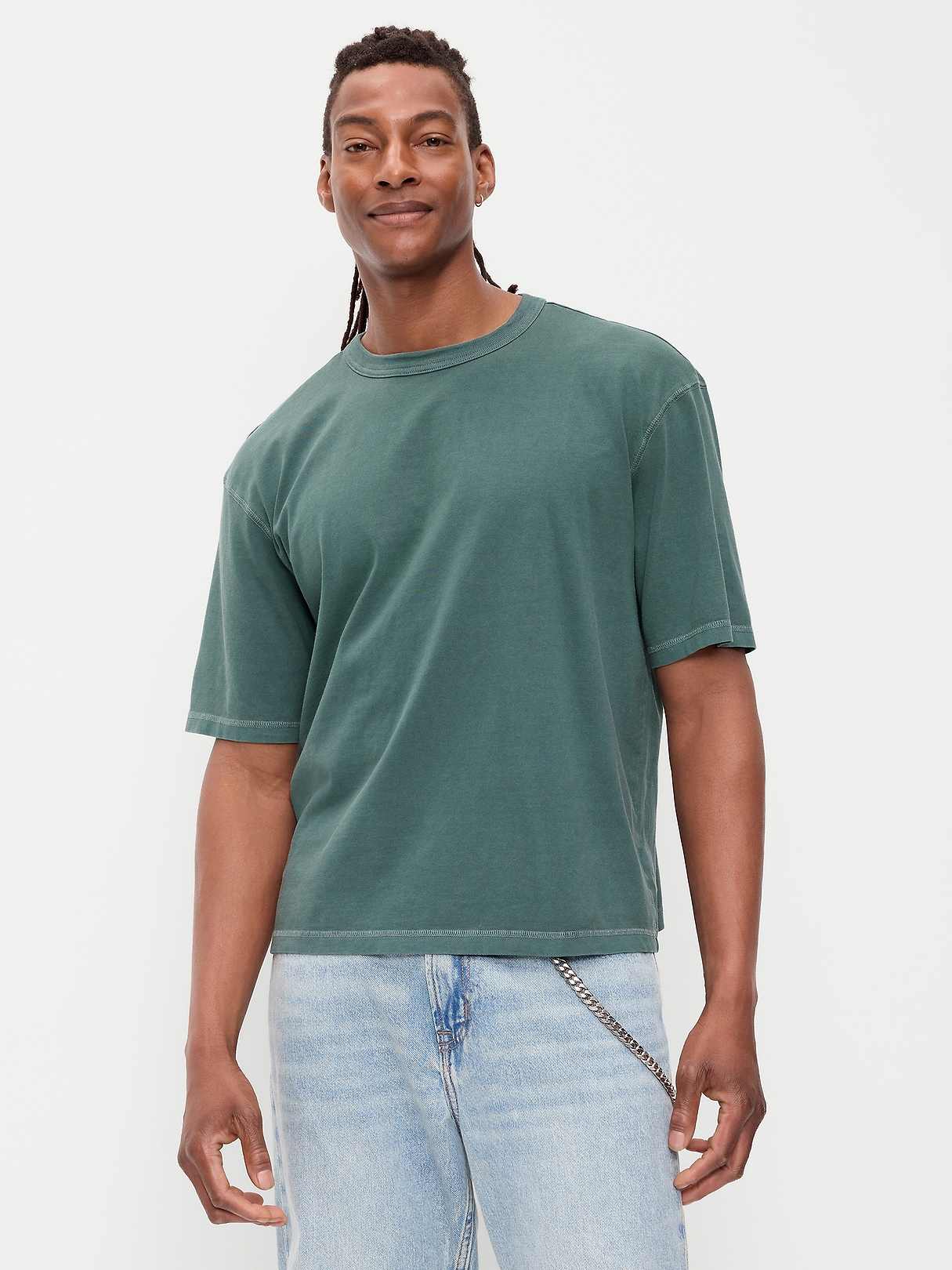 Garment-Dyed Heavyweight Cropped T-Shirt | Old Navy