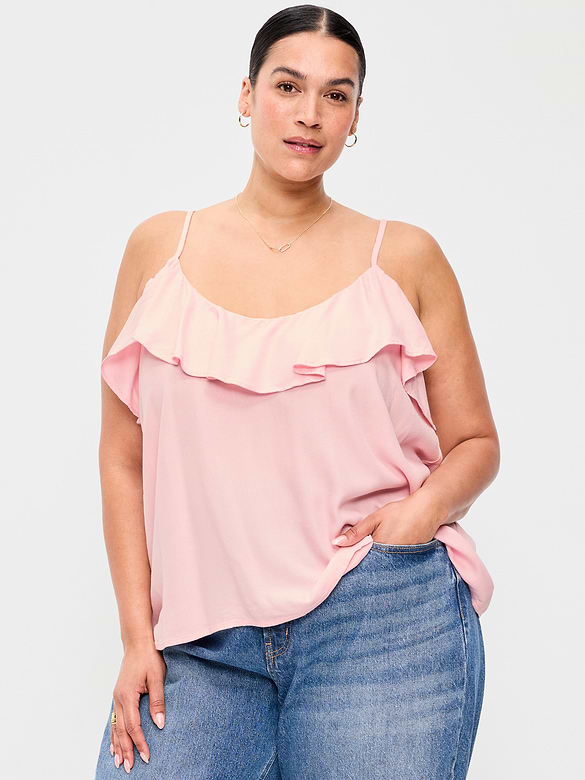 Sleeveless Ruffle Tank Top