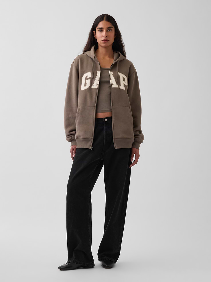 Image number 6 showing, Adult VintageSoft Arch Logo Zip Hoodie