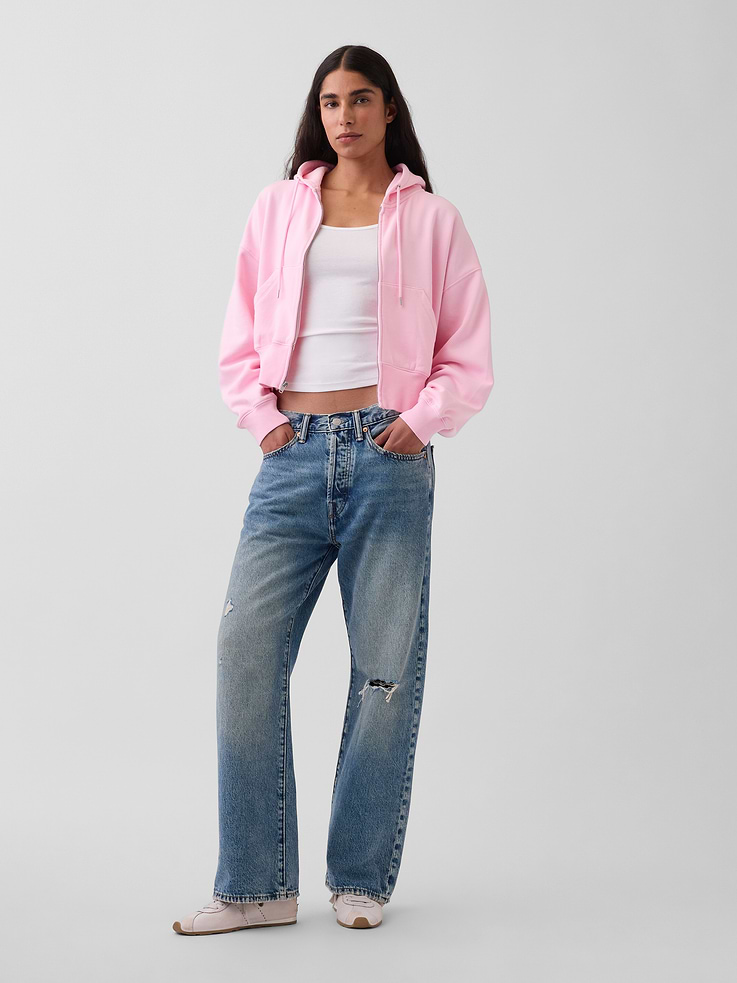 Image number 2 showing, VintageSoft Wedge Zip Hoodie