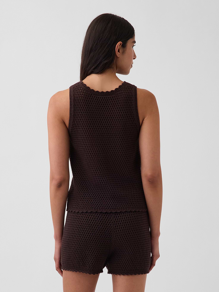 Image number 3 showing, 100% Cotton Crochet Tank Top