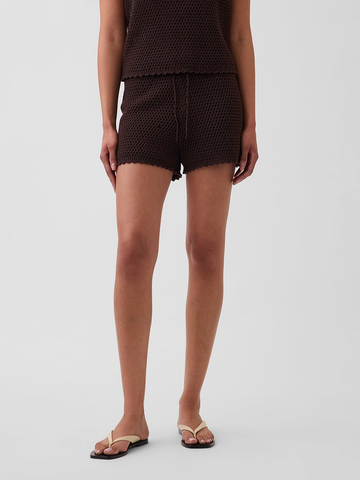 Image number 2 showing, 100% Cotton Crochet Easy Shorts