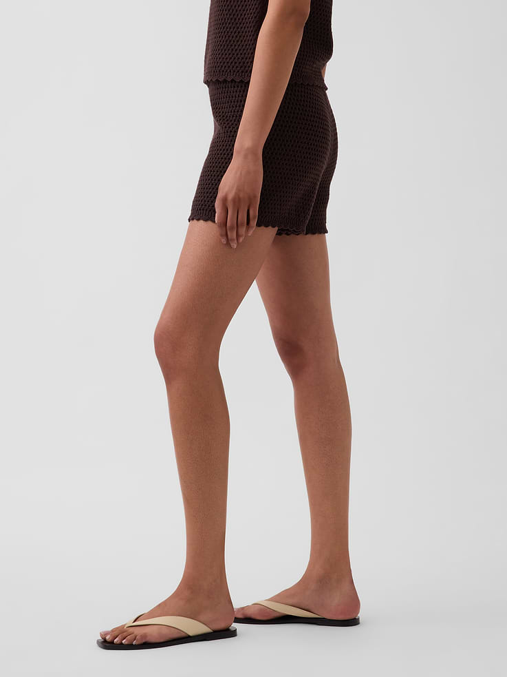 Image number 3 showing, 100% Cotton Crochet Easy Shorts