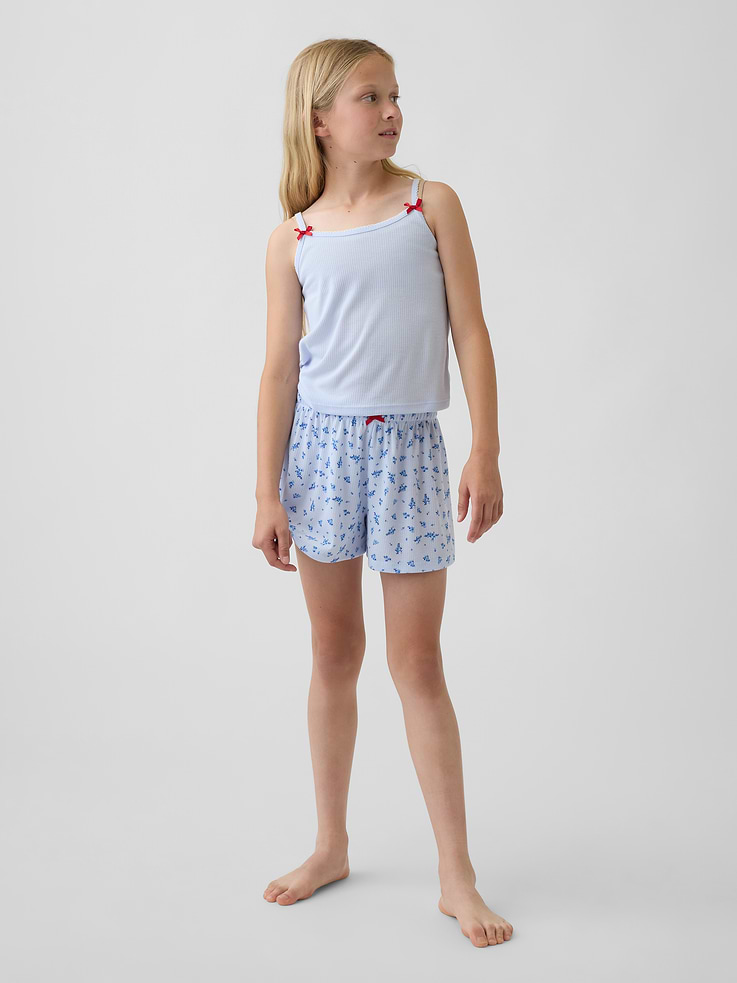 Image number 1 showing, Kids Recycled Rib PJ Shorts