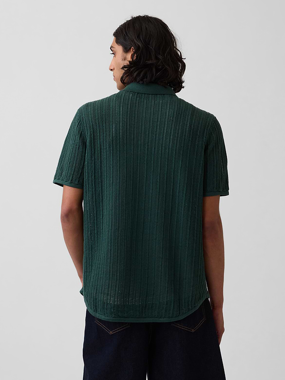 Textured Relaxed Sweater Shirt