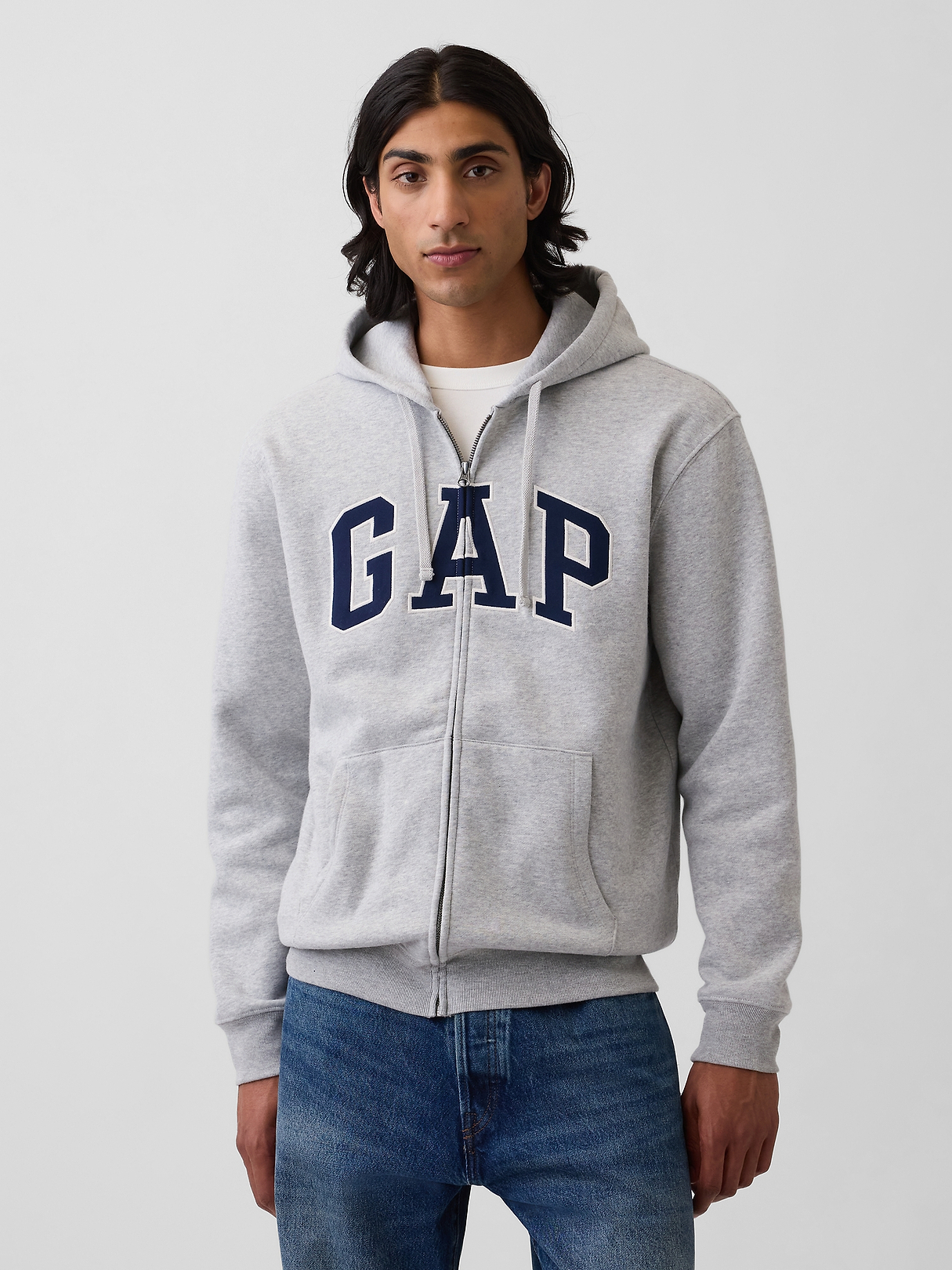 Adult VintageSoft Arch Logo Zip Hoodie | Gap