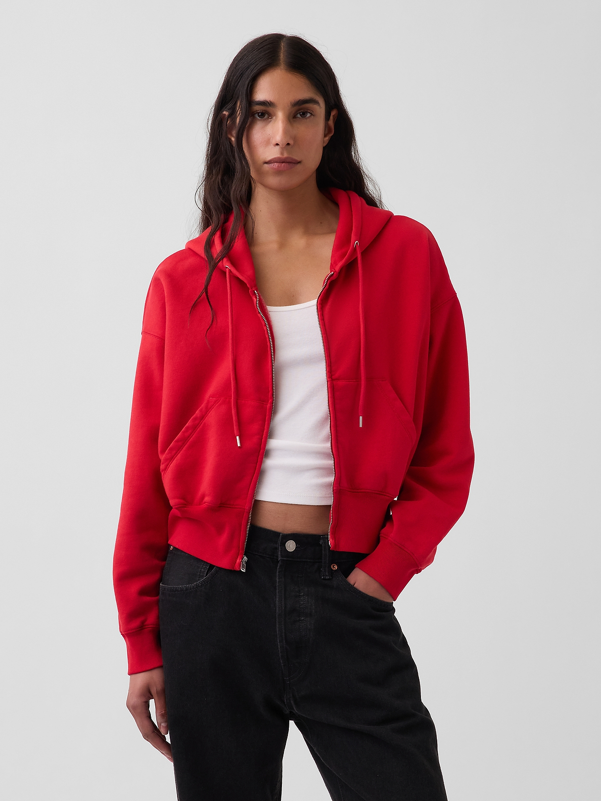VintageSoft Wedge Zip Hoodie | Gap