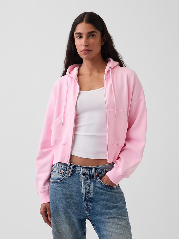 VintageSoft Wedge Zip Hoodie