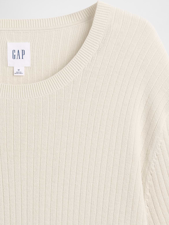 Ribbed Crewneck Sweater T-Shirt
