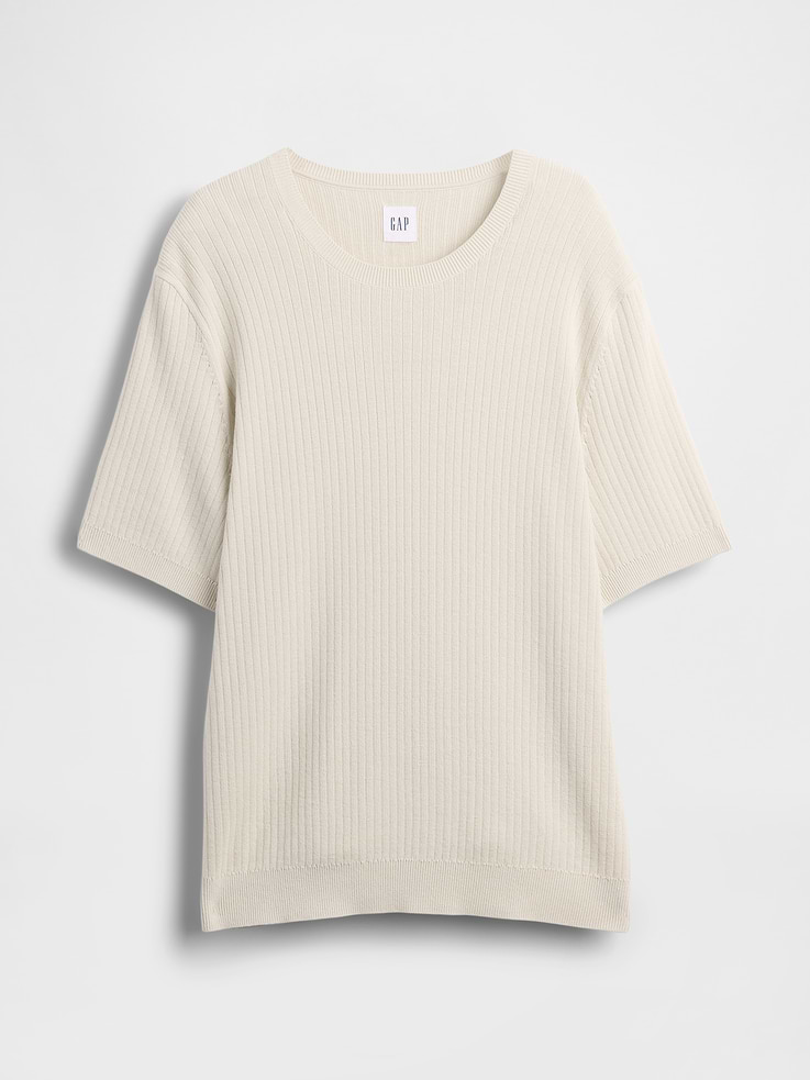 Image number 5 showing, Ribbed Crewneck Sweater T-Shirt