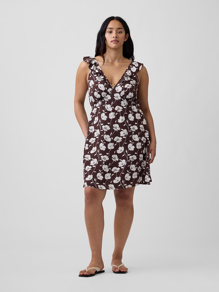 Image number 4 showing, Ruffle V-Neck Mini Dress