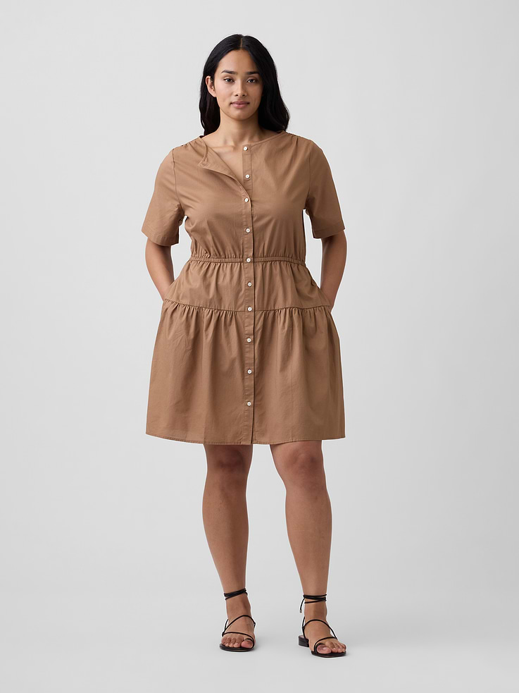 Image number 4 showing, Poplin Button-Up Mini Dress