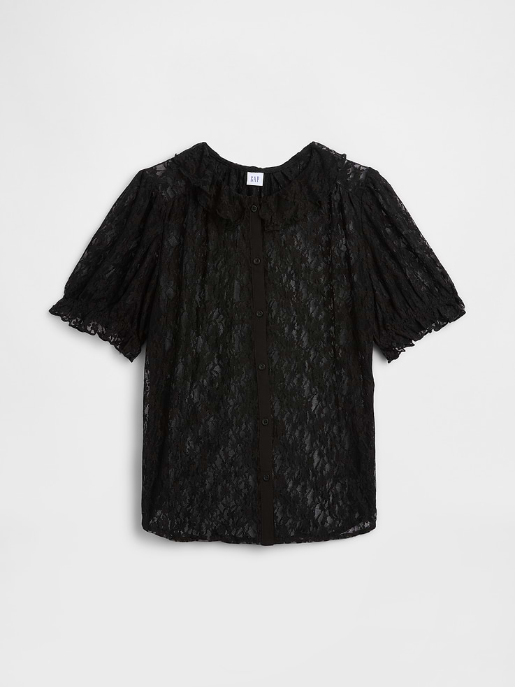 Image number 5 showing, Relaxed Lace Ruffle Top