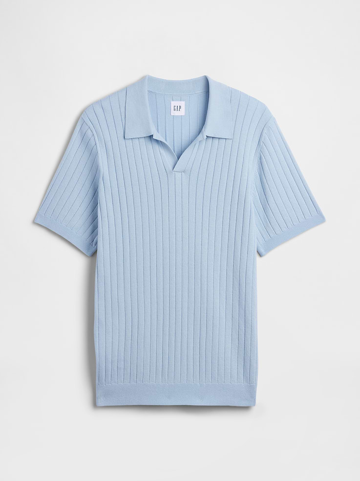 Image number 5 showing, Ribbed Johnny Collar Polo Shirt