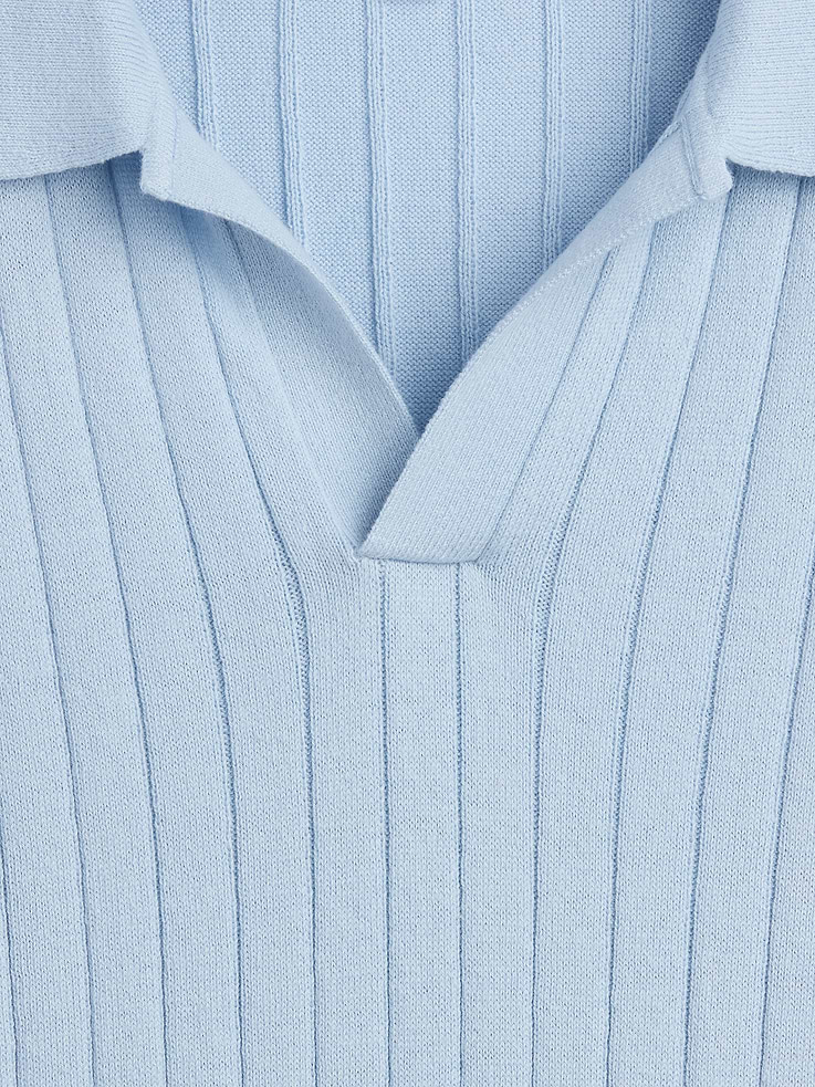 Image number 4 showing, Ribbed Johnny Collar Polo Shirt