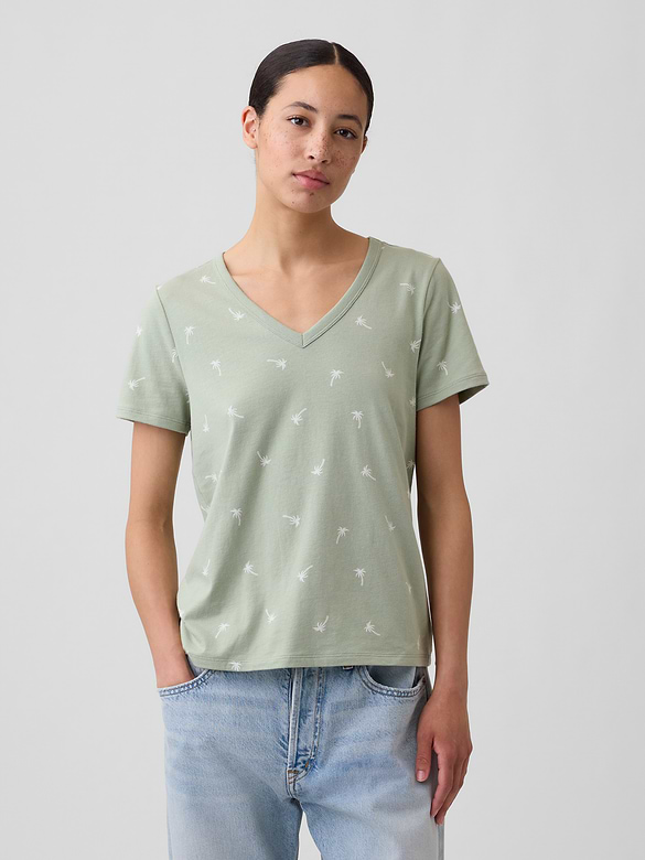 Favorite Print V-Neck T-Shirt