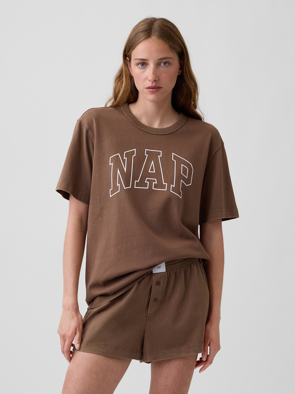 NAP Logo Oversized PJ T-Shirt | Gap