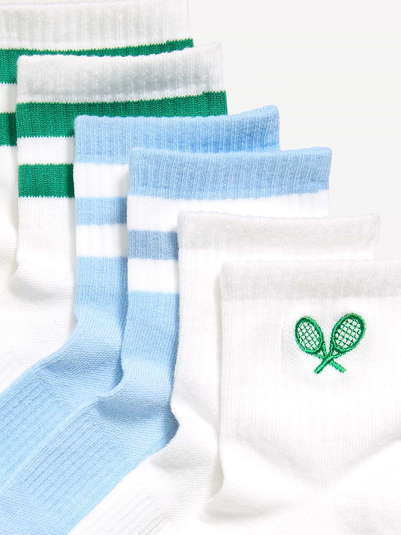 Athletic Quarter Crew Sock 3-Pack for Women