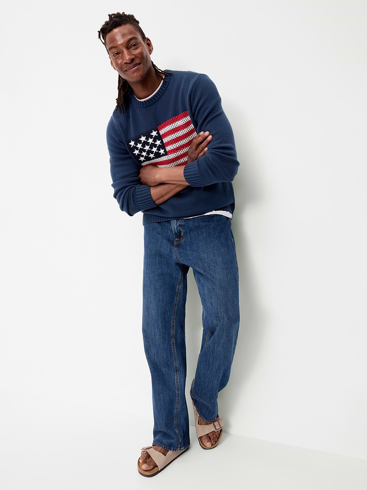 Image number 3 showing, Crew-Neck Flag Sweater