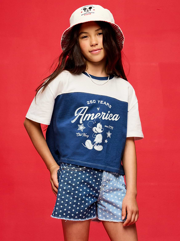 Old Navy x Disney Mickey Mouse Football-Style T-Shirt for Girls