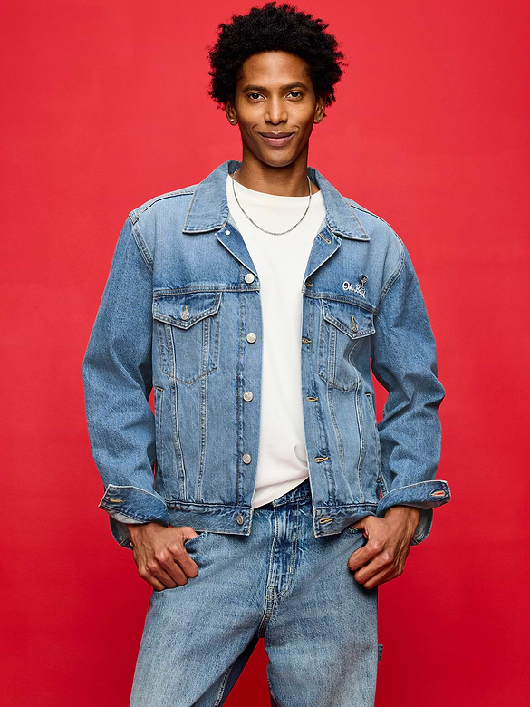 Old Navy x Disney Mickey Mouse Denim Trucker Jacket for Adults