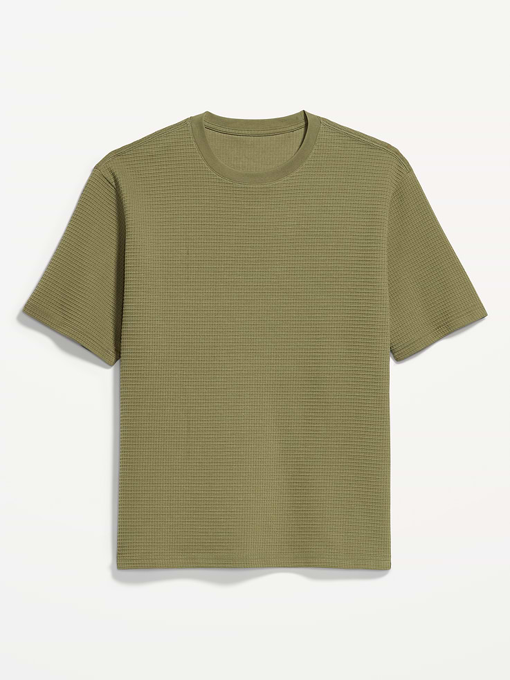 Image number 3 showing, Loose Short-Sleeve Textured Waffle T-Shirt