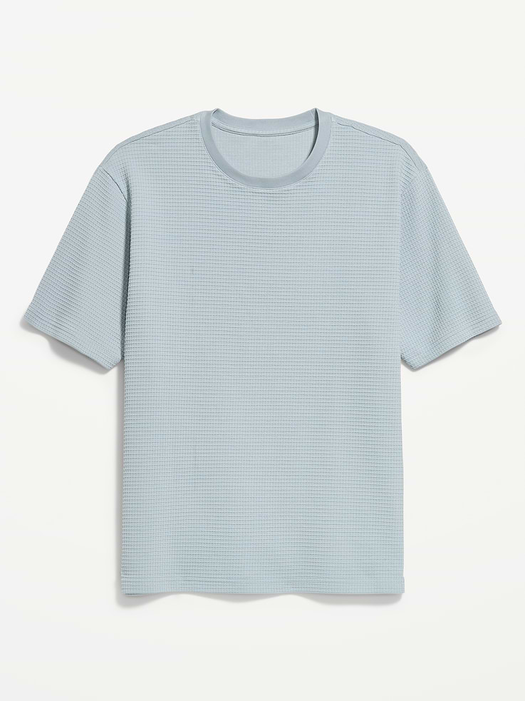 L'image numéro 3 présente T-shirt ample en tissu gaufré texturé à manches courtes