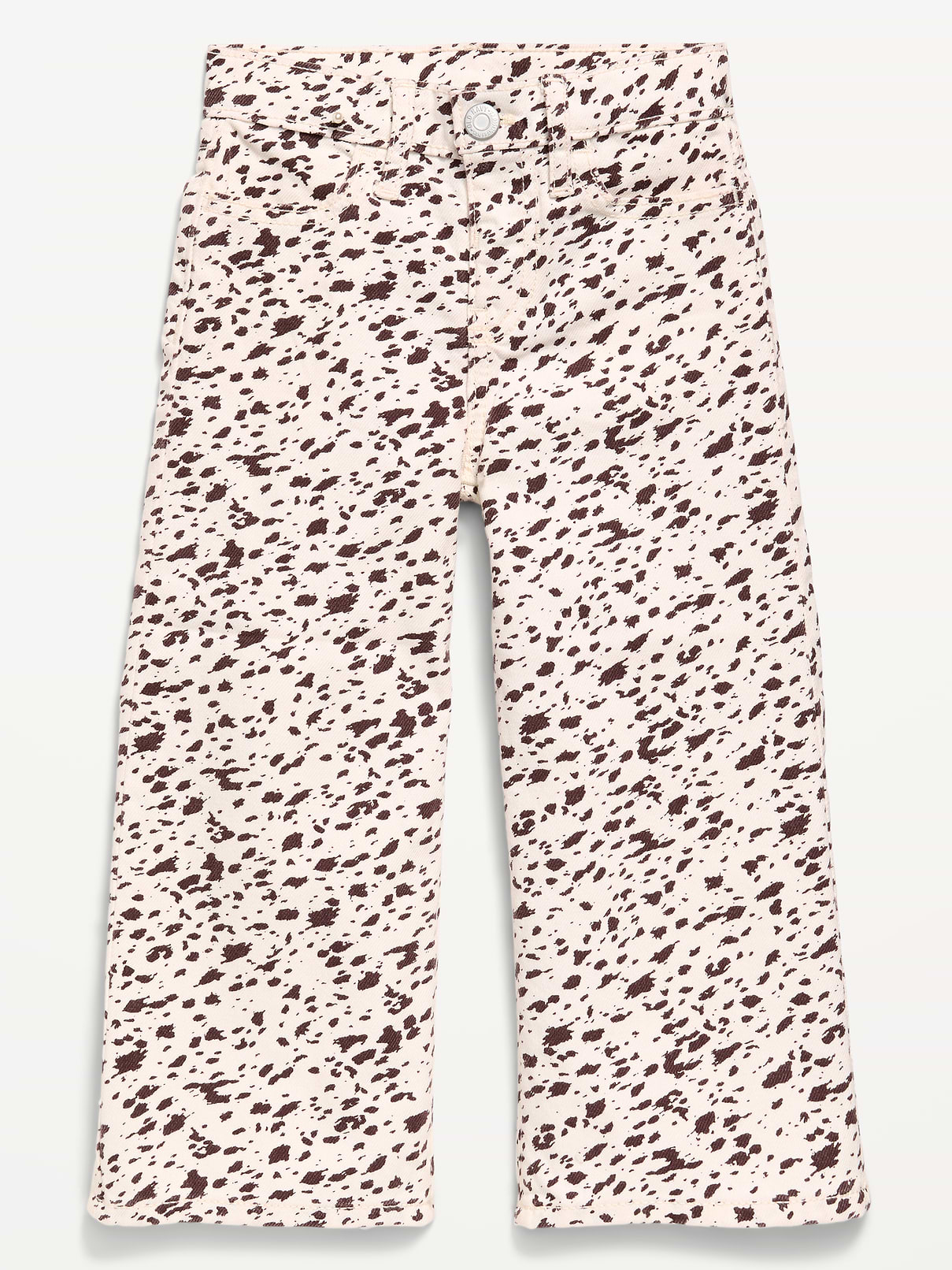 Image number 1 showing, Printed Super Baggy Wide-Leg Jeans for Toddler Girls