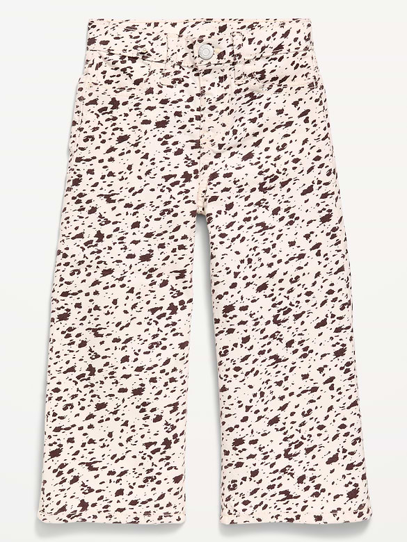 Printed Super Baggy Wide-Leg Jeans for Toddler Girls